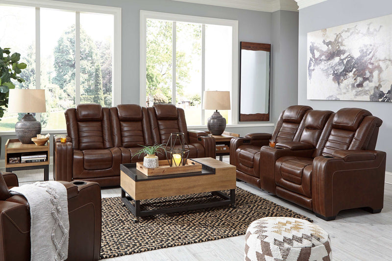 [CYBER WEEK] Backtrack - Chocolate - Power Reclining Sofa, Loveseat & Chair / 3pc Set - Ornate Home