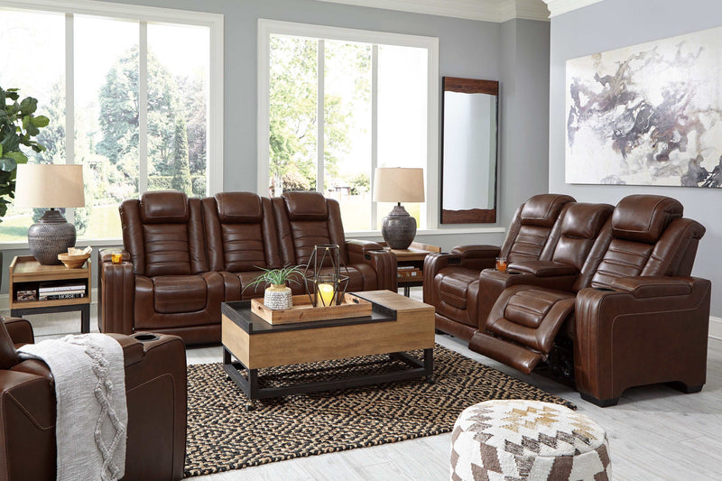 [CYBER WEEK] Backtrack - Chocolate - Power Reclining Sofa, Loveseat & Chair / 3pc Set - Ornate Home