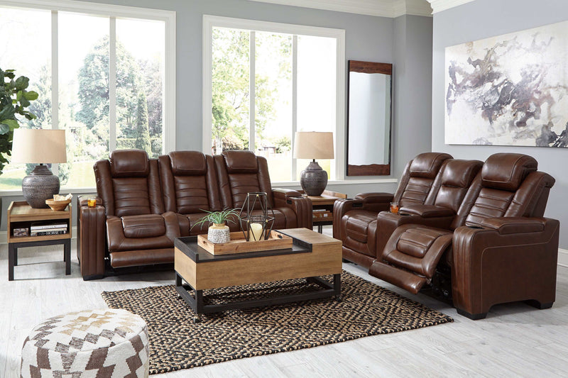 [CYBER WEEK] Backtrack - Chocolate - Power Reclining Sofa & Loveseat / 2pc Set - Ornate Home