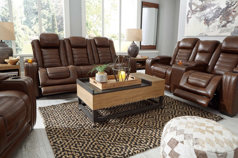 [CYBER WEEK] Backtrack - Chocolate - Power Reclining Sofa, Loveseat & Chair / 3pc Set - Ornate Home