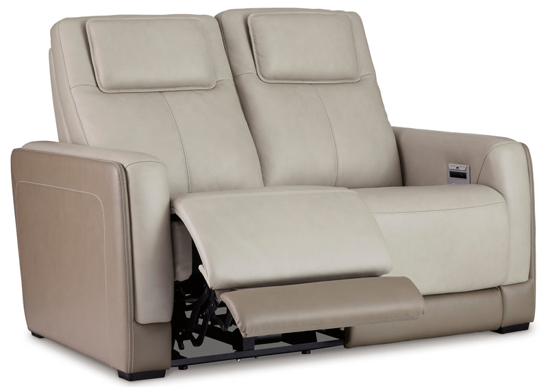 Battleville Almond Power Reclining Loveseat