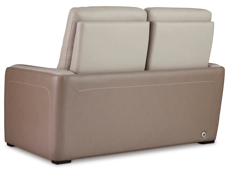 Battleville Almond Power Reclining Loveseat