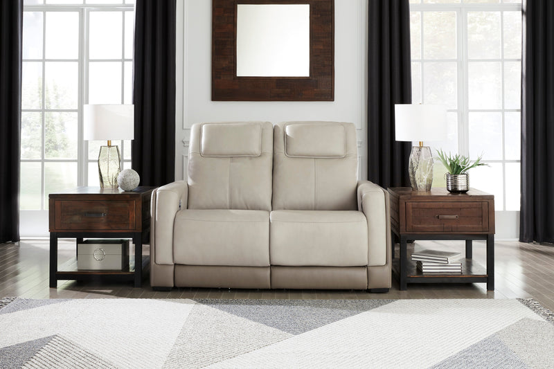 Battleville Almond Power Reclining Loveseat