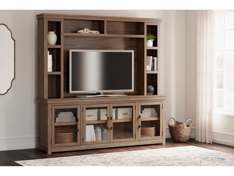 Boardernest Brown 85" TV Stand w/ Hutch