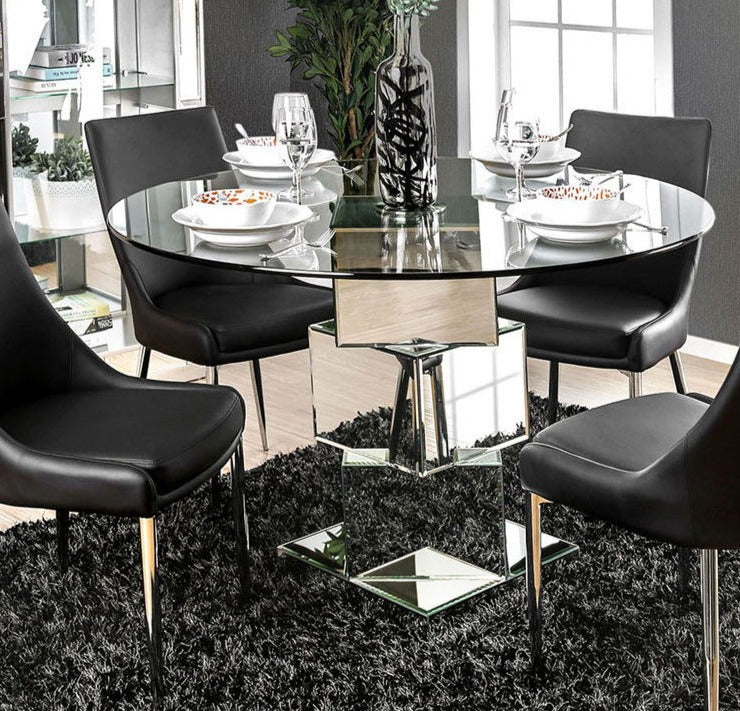 Izzy Silver Round Dining Table