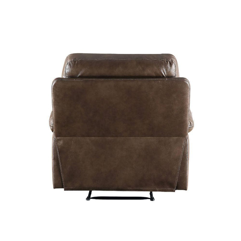 Aashi - Brown - Faux Leather Power Recliner - Ornate Home