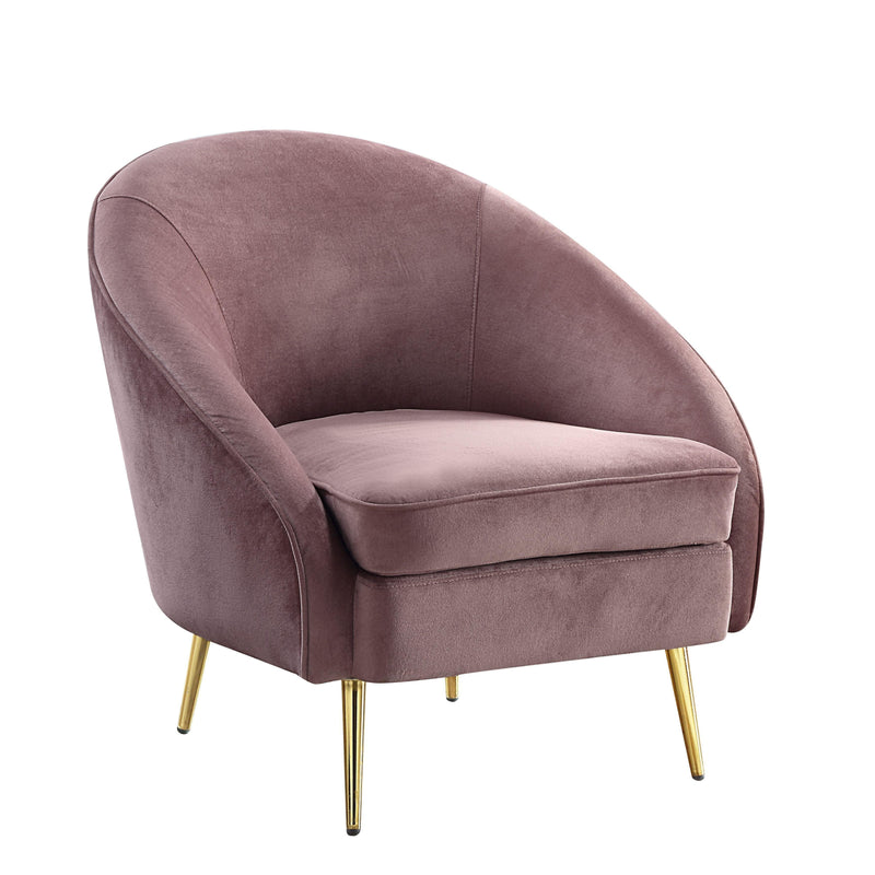 Abey - Pink Velvet - Accent Chair - Ornate Home