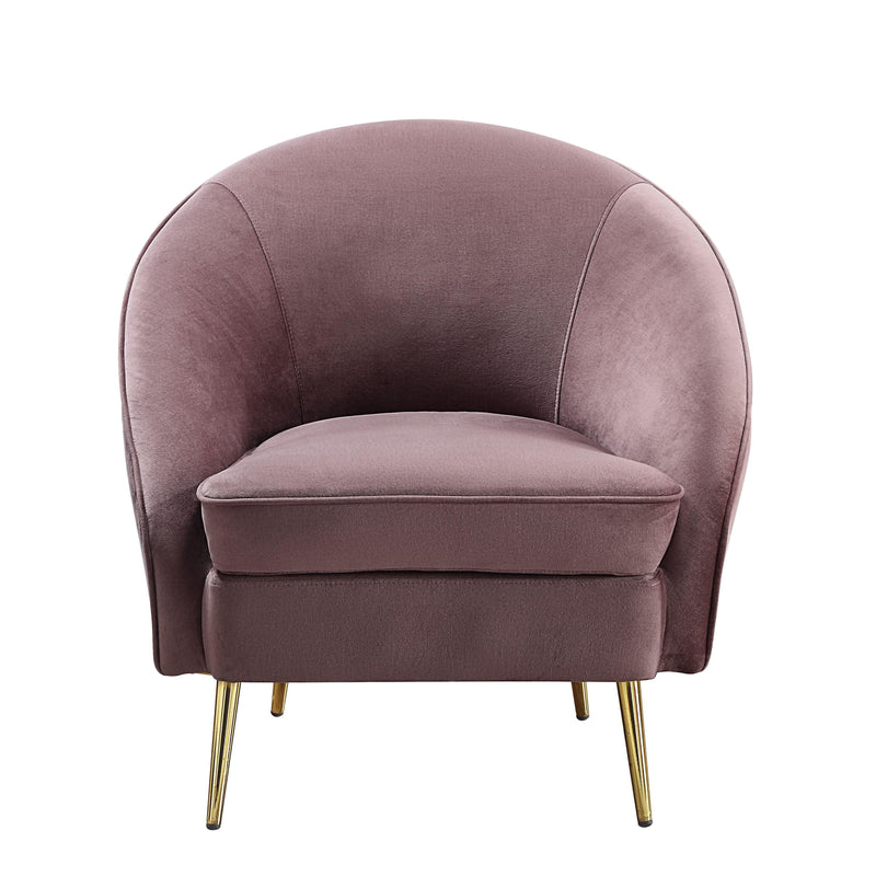 Abey - Pink Velvet - Accent Chair - Ornate Home