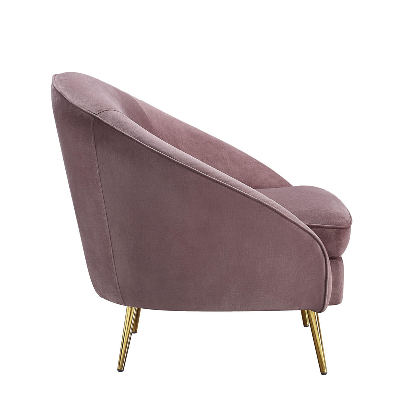 Abey - Pink Velvet - Accent Chair - Ornate Home