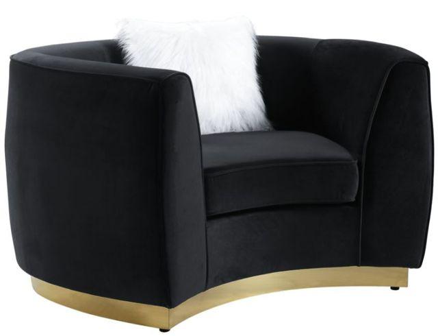 Achelle - Black Velvet - Chair - Ornate Home