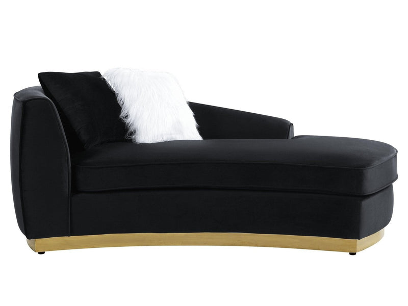 Achelle - Black Velvet - Chaise - Ornate Home