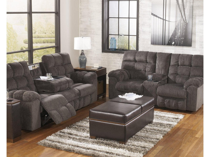 Acieona Reclining Sofa with Drop Down Table - Ornate Home