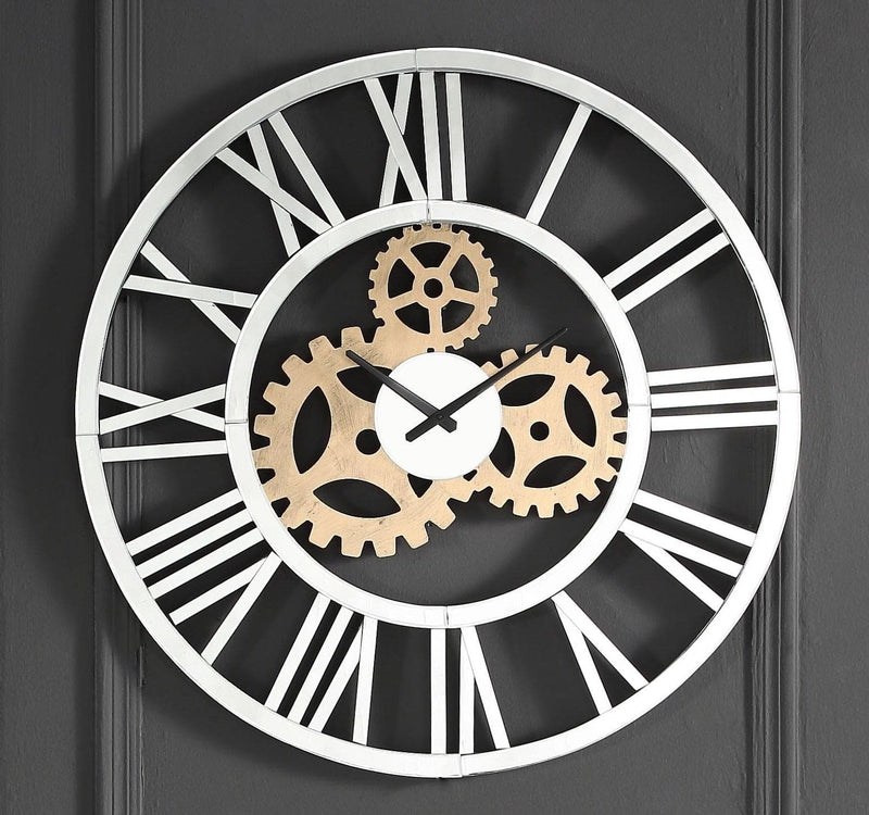 Acilia Mirrored Wall Clock - Ornate Home