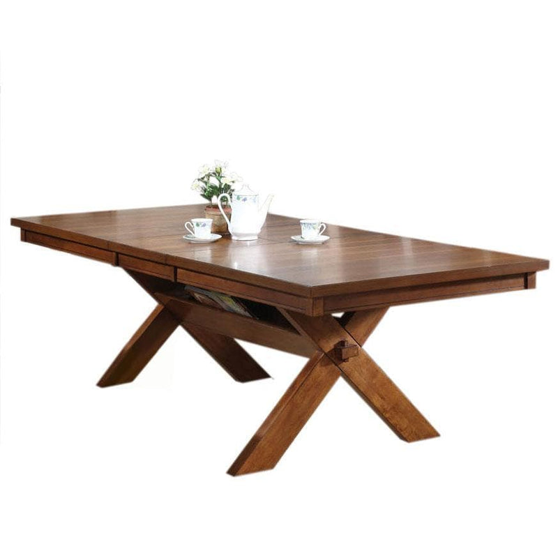 Acme Apollo Trestle Base Rectangular Dining Table in Walnut 70000 - Ornate Home