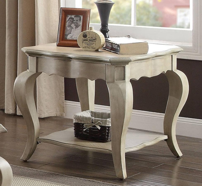 Acme Chelmsford End Table in Antique Taupe 86052 - Ornate Home