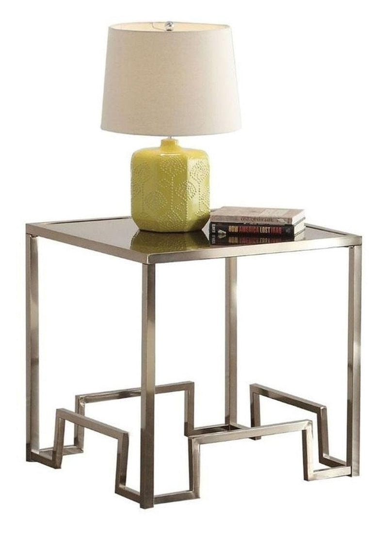 Acme Damien End Table in Champagne 81627 - Ornate Home