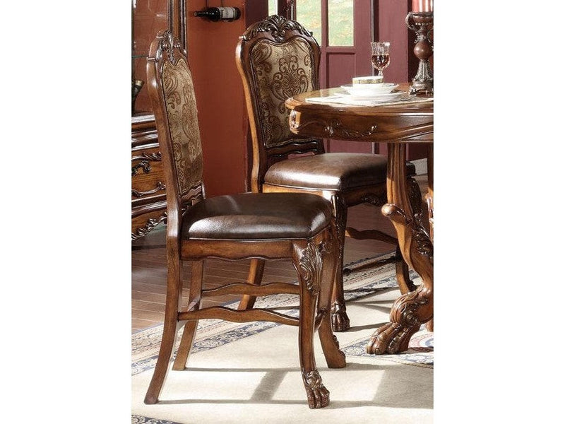 Acme Dresden Counter Height Dining Chairs in Brown Cherry Oak 12162 (Set of 2) - Ornate Home