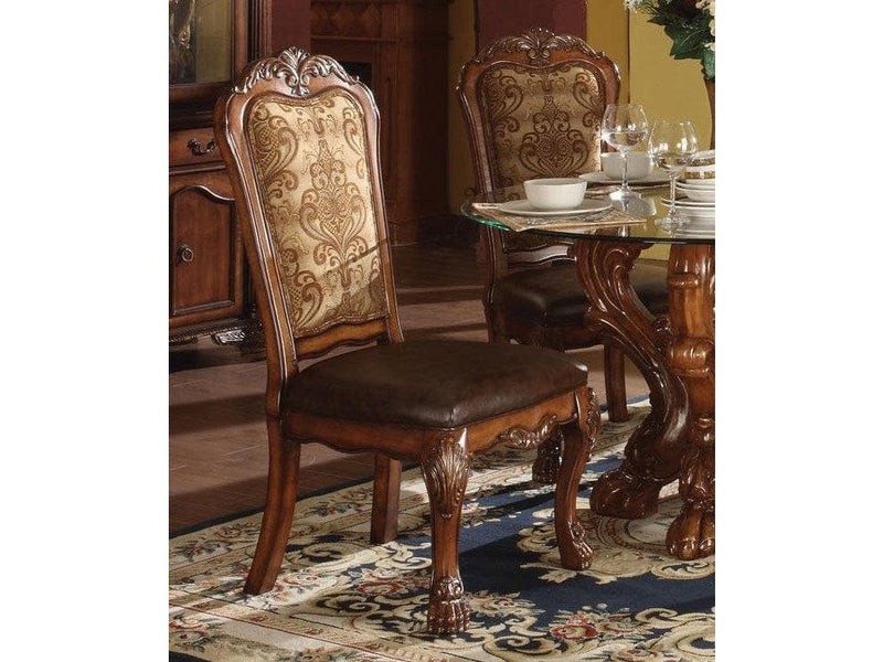 Acme Dresden Side Chairs in Cherry 60012 (Set of 2) - Ornate Home