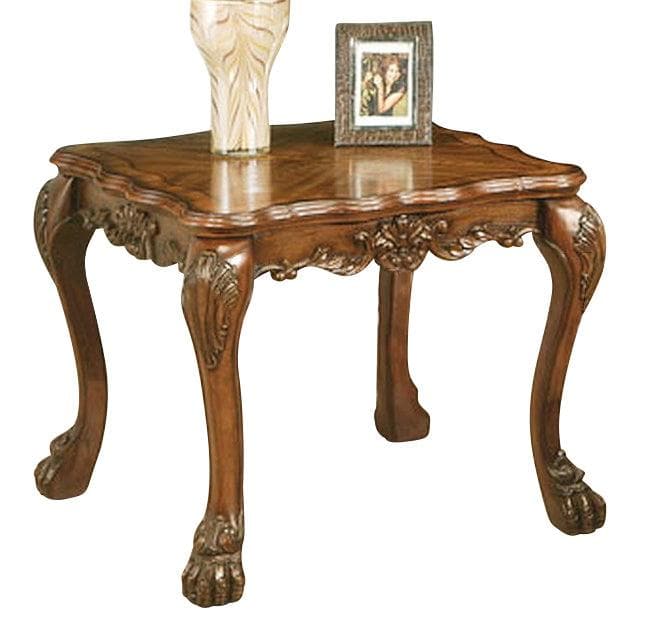 Acme Dresden Traditional End Table in Cherry Oak 12166 - Ornate Home