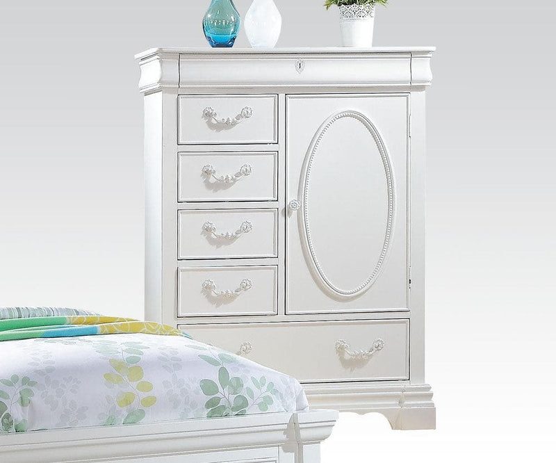 ACME Estrella Youth Chest in White 30246 - Ornate Home