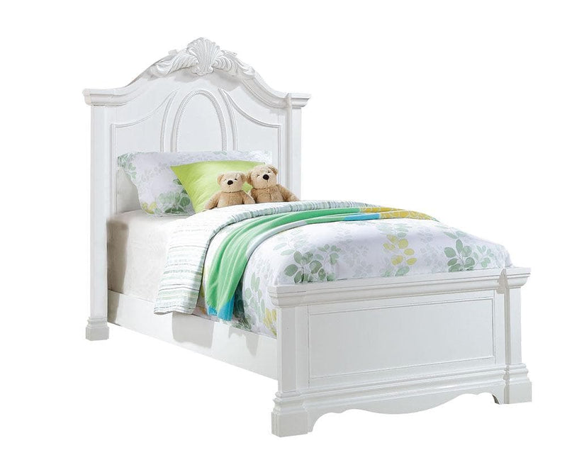 Acme Estrella Youth Full Panel Bed in White 30235F - Ornate Home