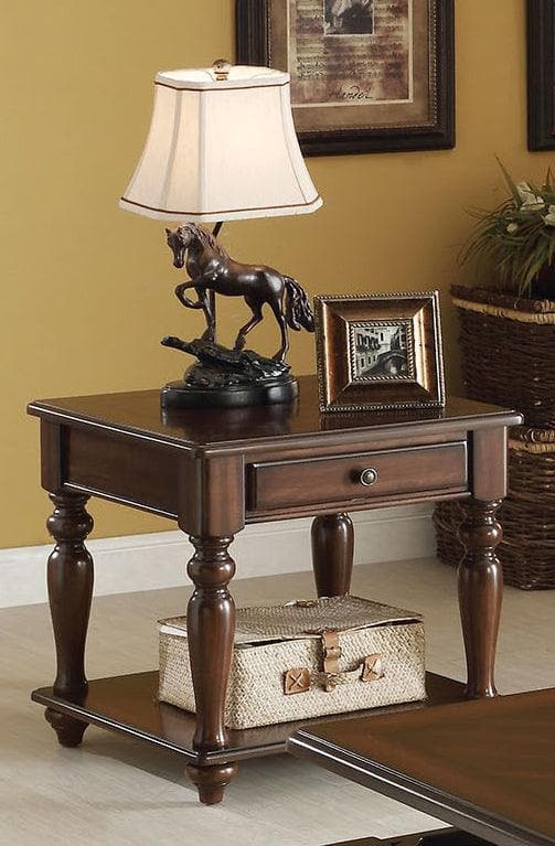 Farrel End Table in Walnut 82746 - Ornate Home