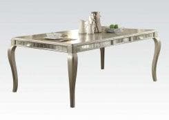 Acme Francesca Rectangular Dining Table in Champagne 62080 - Ornate Home