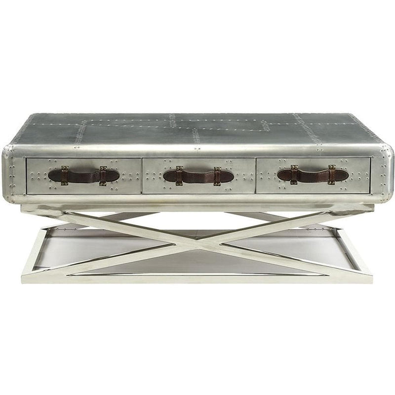 Acme Furniture Brancaster Coffee Table in Aluminum 83555 - Ornate Home