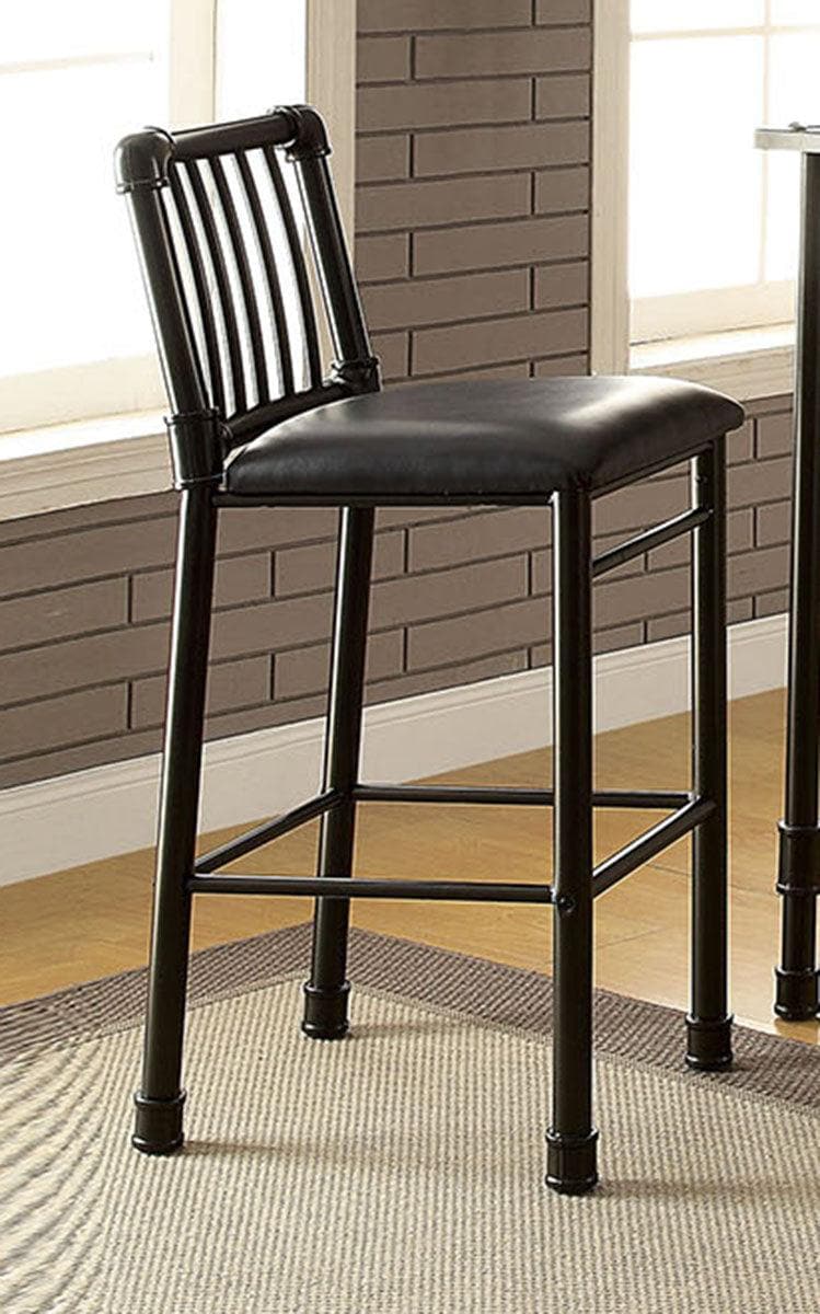 Acme Furniture Caitlin Bar Chair in Black (Set of 2) 72032 - Ornate Home