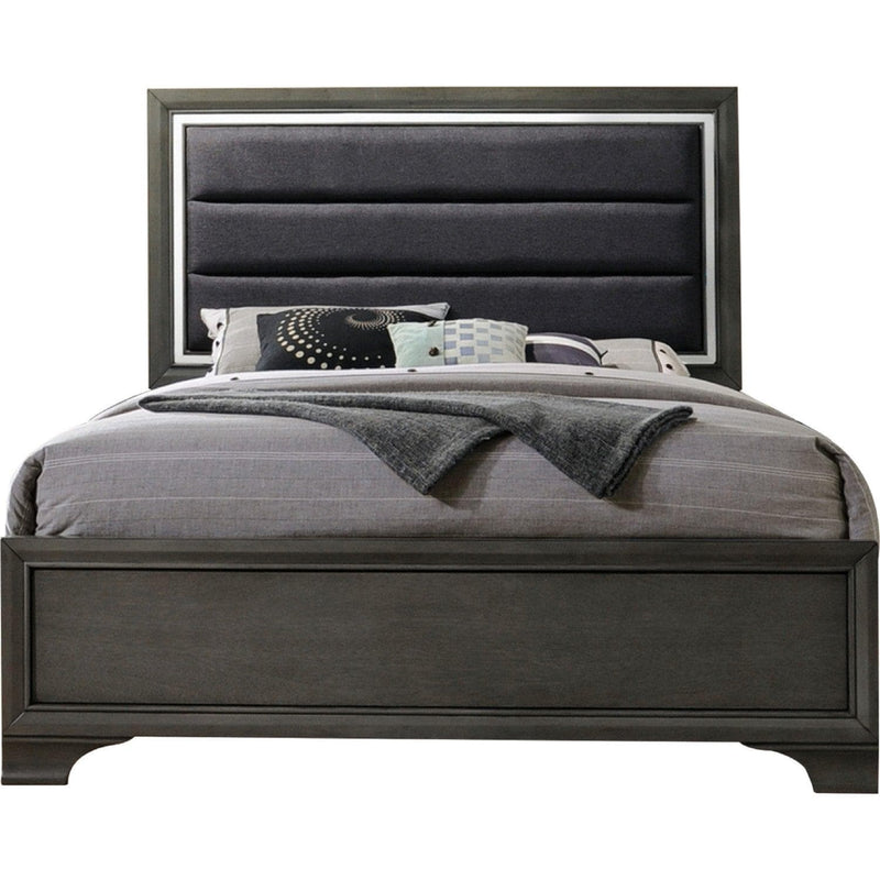 Acme Furniture Carine II King Panel Bed in Gray 26257EK - Ornate Home