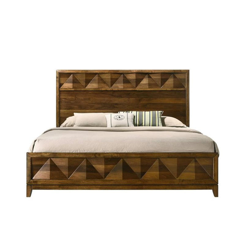 Acme Furniture Delilah Panel King Bed in Walnut 27637EK - Ornate Home