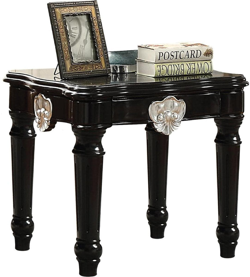 Acme Furniture Ernestine End Table in Black 82112 - Ornate Home