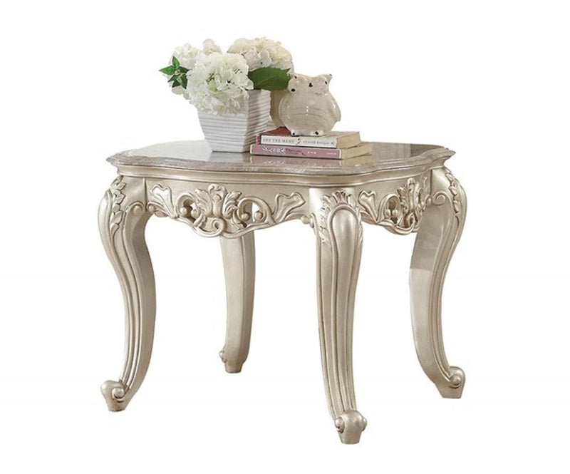 Gorsedd End Table in Antique White 82442 - Ornate Home