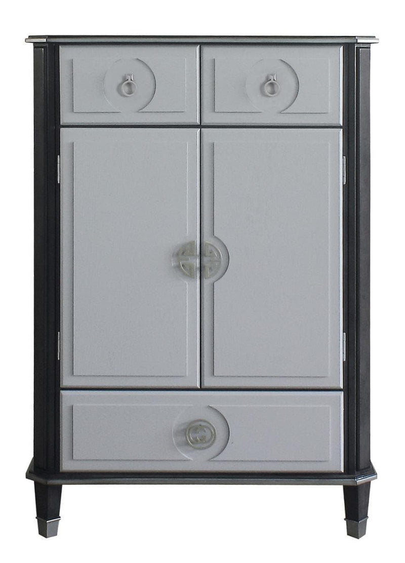 Acme Furniture House Beatrice 3 Drawer Chest in Light Gray 28816 - Ornate Home