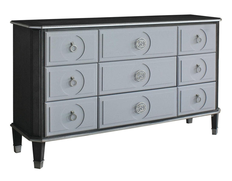 Acme Furniture House Beatrice 9 Drawer Dresser in Light Gray 28815 - Ornate Home