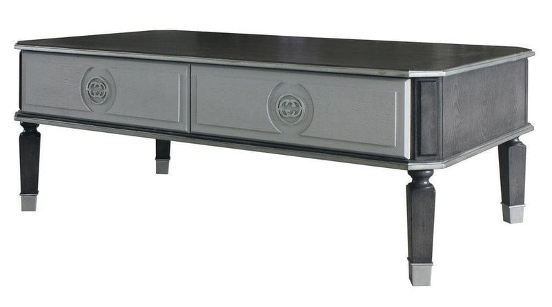 Acme Furniture House Beatrice Rectangular Coffee Table in Charcoal 88815 - Ornate Home