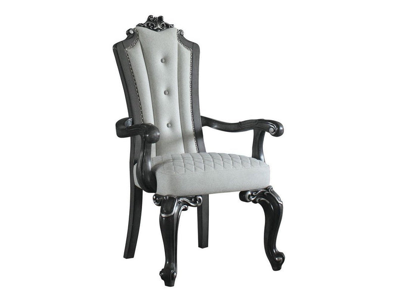 Acme Furniture House Delphine Arm Chair in Charcoal (Set of 2) 68833 - Ornate Home