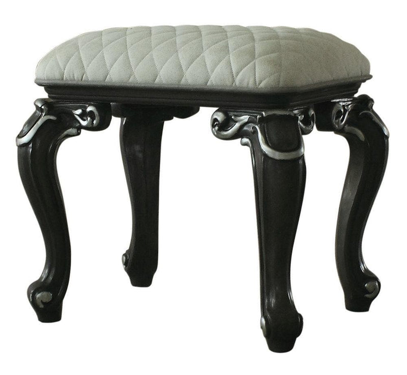 Acme Furniture House Delphine Vanity Stool in Charcoal 96885 - Ornate Home