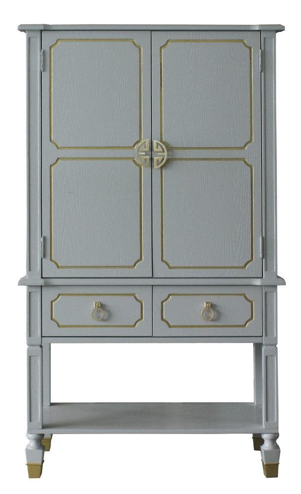 Acme Furniture House Marchese Cabinet in Pearl Gray 68865 - Ornate Home