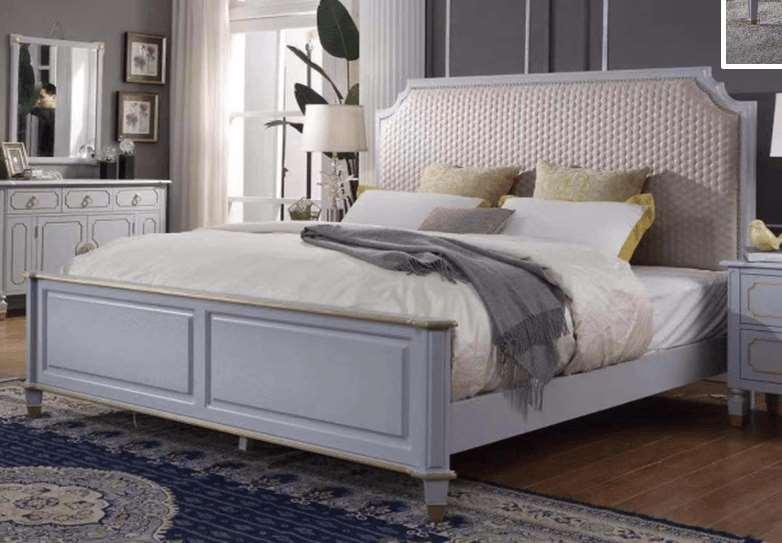 Acme Furniture House Marchese California King Panel Bed in Pearl Gray 28874CK - Ornate Home