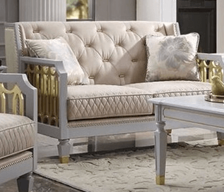 Acme Furniture House Marchese Loveseat in White 58866 - Ornate Home