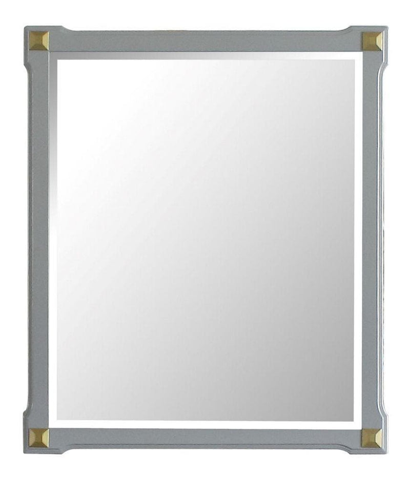 Acme Furniture House Marchese Mirror in Pearl Gray 28864 - Ornate Home