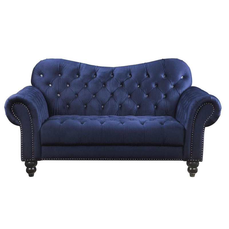 Iberis Loveseat in Navy Velvet 53407 - Ornate Home