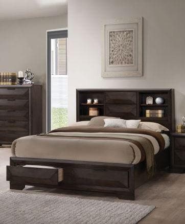 Acme Furniture Merveille Queen Storage Bed in Espresso 22870Q - Ornate Home