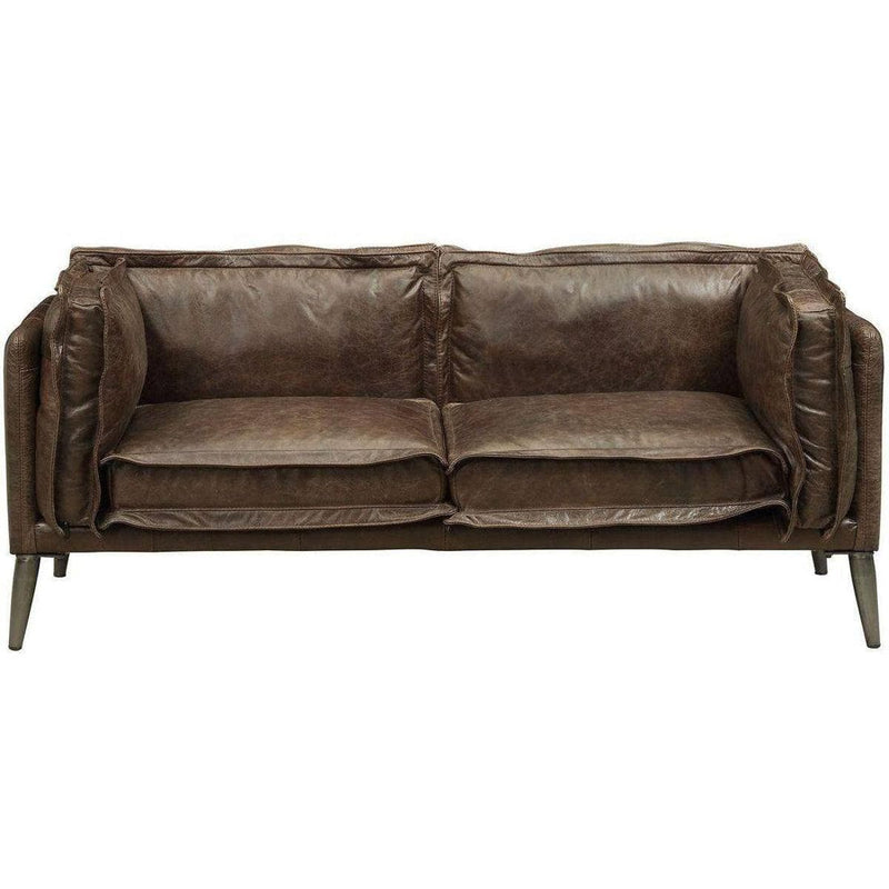 Acme Furniture Porchester Loveseat in Distress Chocolate 52481 - Ornate Home