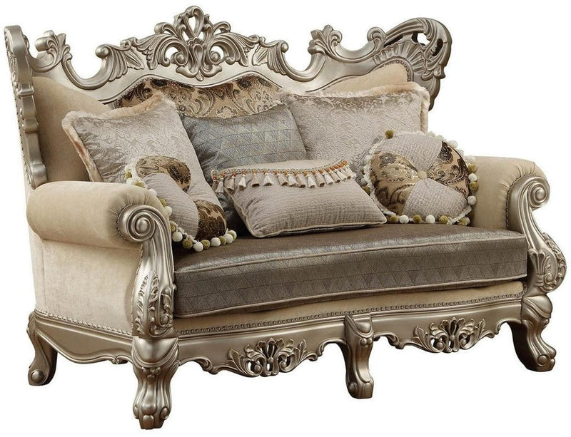 Furniture Ranita Loveseat in Champagne 51041 - Ornate Home