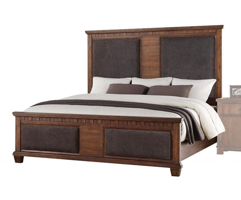 Acme Furniture Vibia King Panel Bed in Cherry Oak 27157EK - Ornate Home