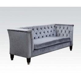 Acme Honor Loveseat in Blue-Gray Velvet 52786 - Ornate Home