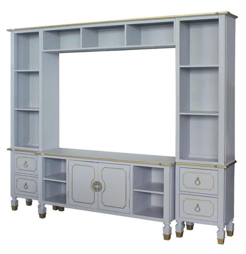 ACME House Marchese Entertainment Center with TV Stand in Pearl Gray 91990 - Ornate Home