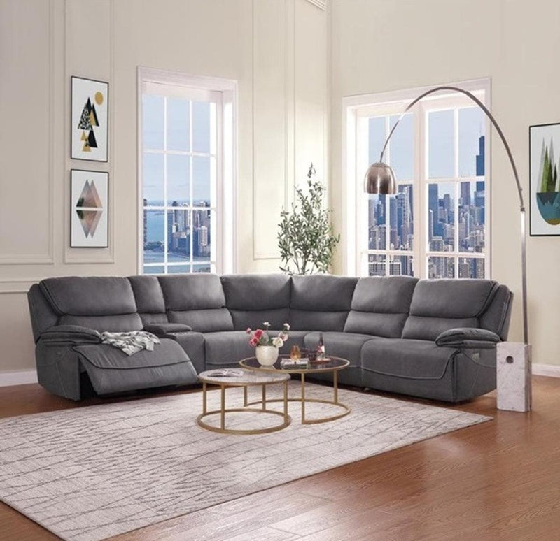 Acme Neelix Power Motion Sectional Sofa in Seal Gray 55120 - Ornate Home